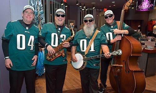 the iconic PHILADELPHIA EAGLES pep band