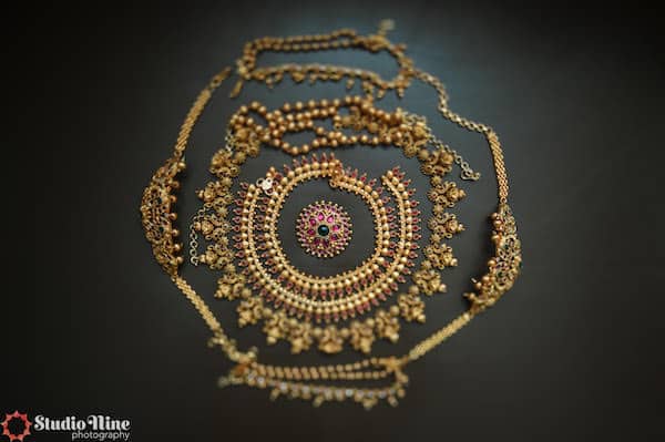 a collection of beautiful jewelry for a South Asian bride