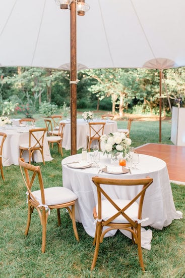 Intimate socially distant tented Philadelphia wedding