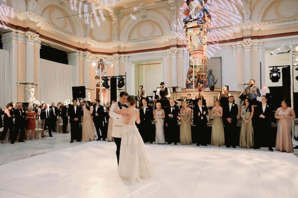 newlywed couple's first dance at their Please Touch Museum wedding in Philly