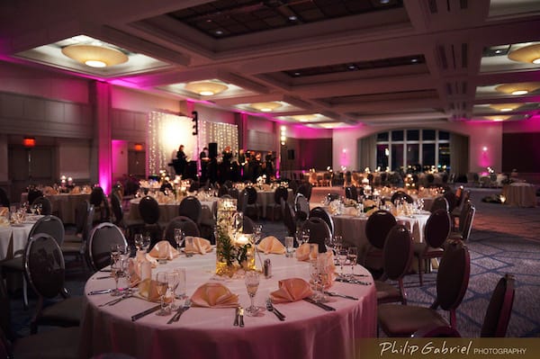 Wedding reception in the Grand Ballroom of the Hilton Penn's Landing in Philadelphia