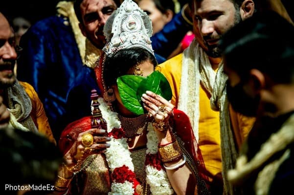 South Jersey bride's arrival at her Hindu wedding ceremony 