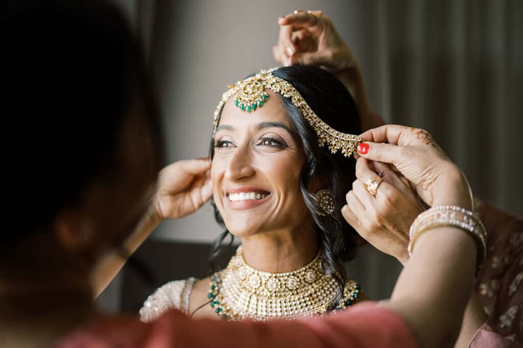 bride with head adornment