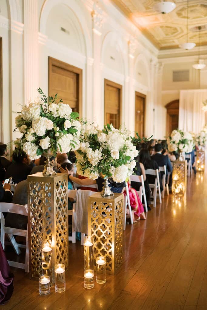 Ceremony aisle decor