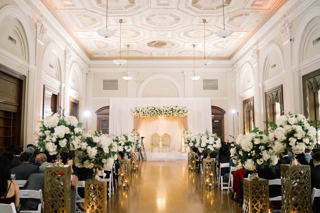 The Franklin Institute Philadelphia wedding ceremony