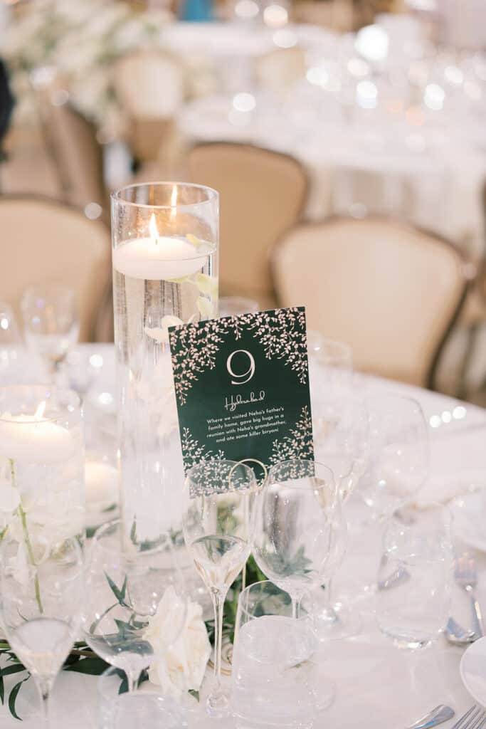 Franklin Institute Philadelphia wedding reception table number