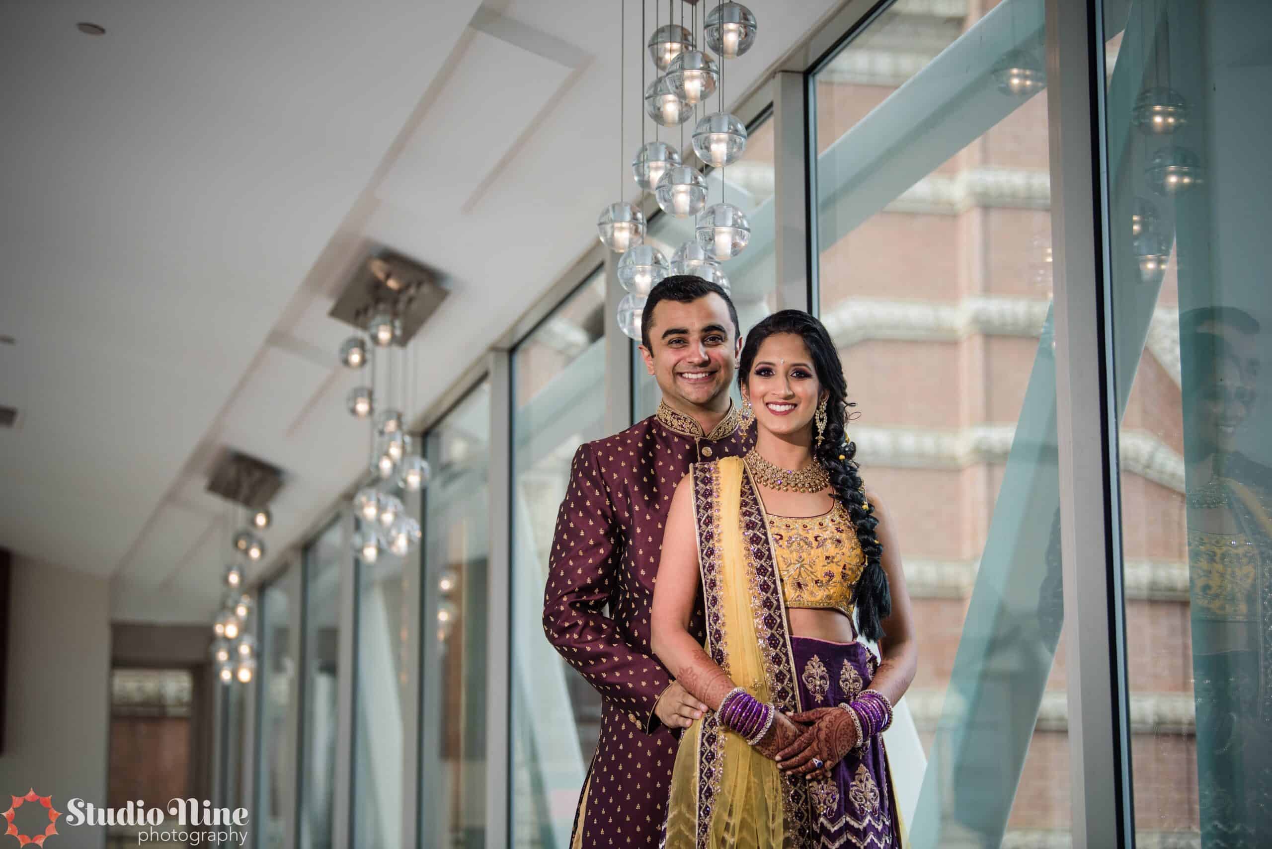 Philadelphia Marriott Downtown bride and groom portraits