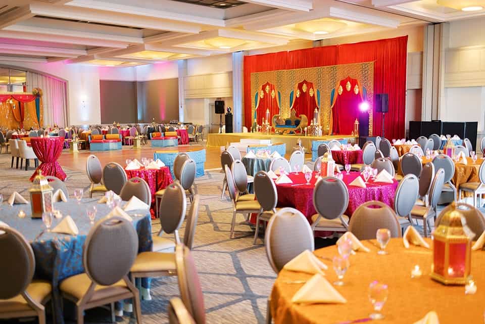 Wedding decor for the multicultural wedding at Penn's Landing Philadelphia