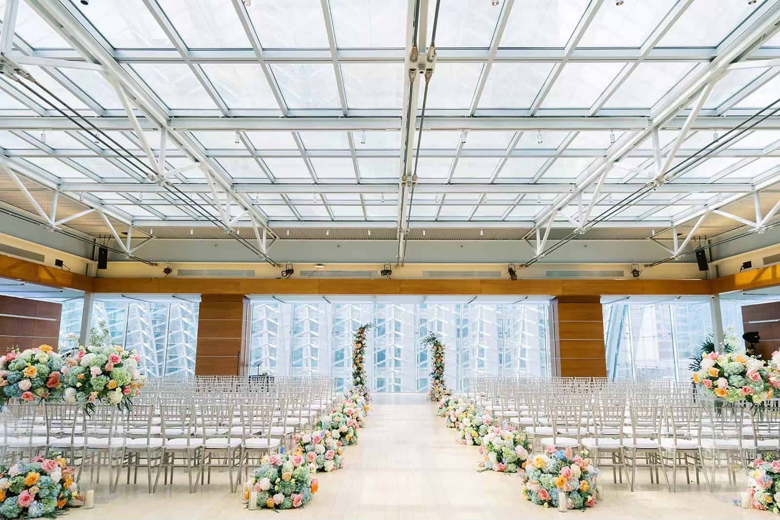 Kimmel Center wedding ceremony setup